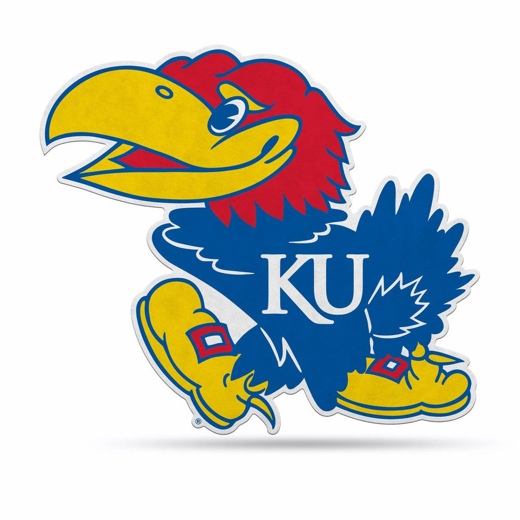 Shape Cut Pennant Kansas Jayhawks Pennant Shape Cut Logo Design 767345792297