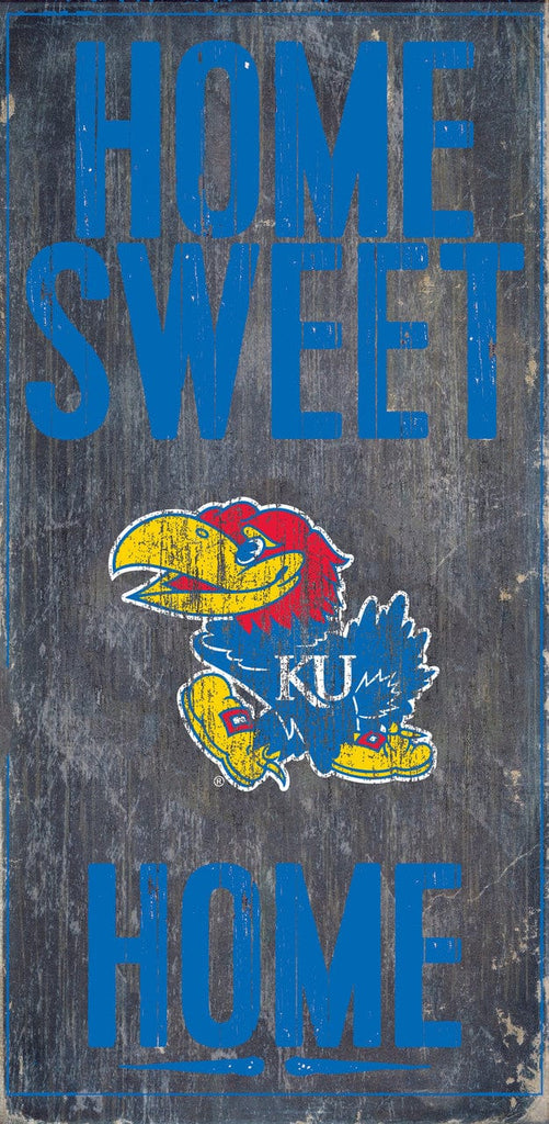 Sign 6x12 Home Sweet Home Kansas Jayhawks Wood Sign - Home Sweet Home 6x12 - Special Order 878460126208