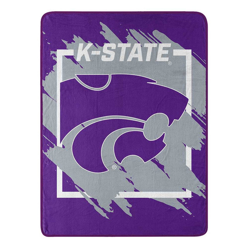 Blankets 46x60 Micro Raschel Kansas State Wildcats Blanket 46x60 Micro Raschel Dimensional Design Rolled 190604330198