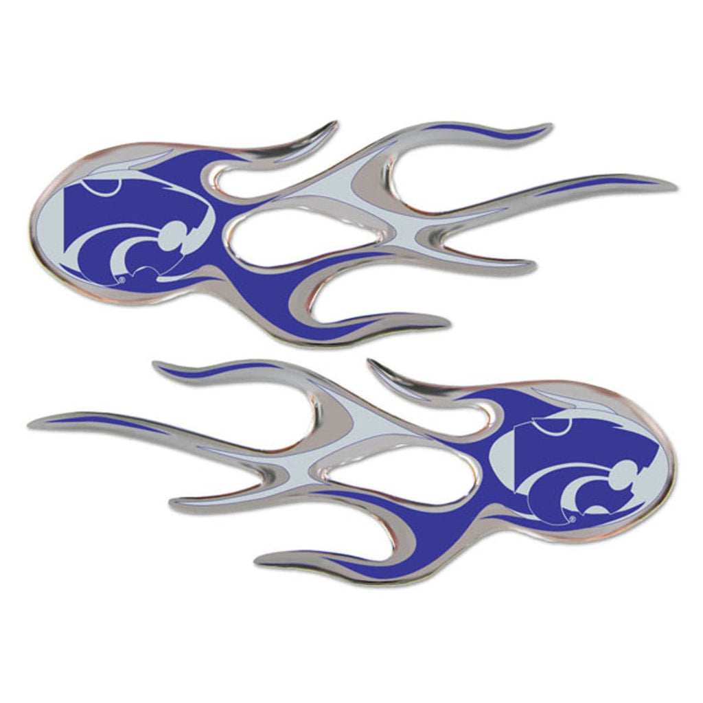 Kansas State Wildcats Kansas State Wildcats Decal 5x2 Micro Flames Graphics 2 Pack CO 681620526288