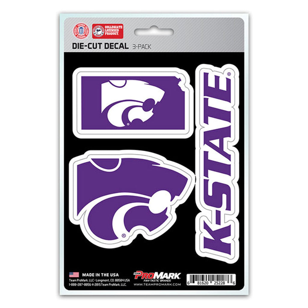 Decal Die Cut Teams 3 Pack Kansas State Wildcats Decal Die Cut Team 3 Pack 681620252286