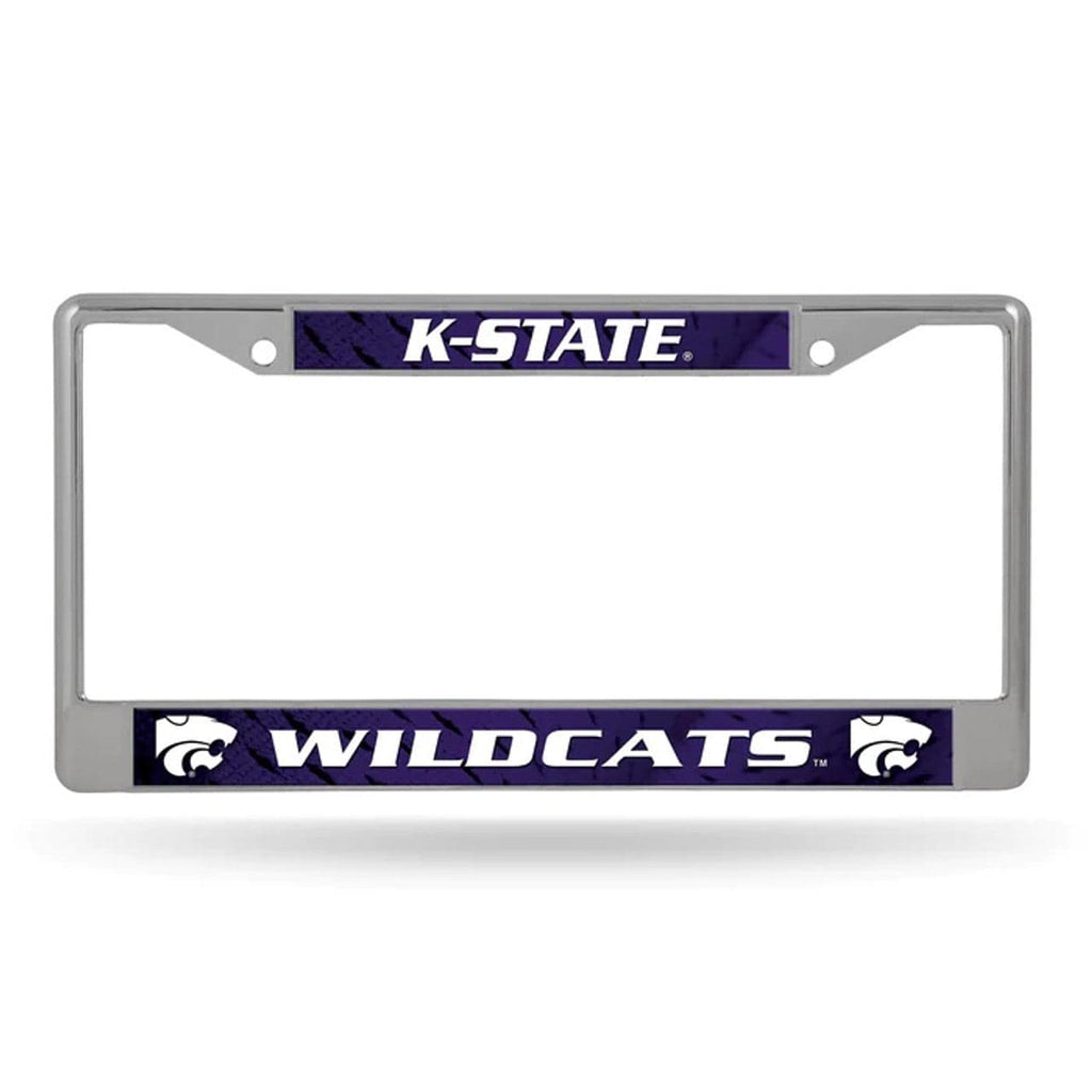 License Frame Chrome Kansas State Wildcats License Plate Frame Chrome Printed Insert 767345852618