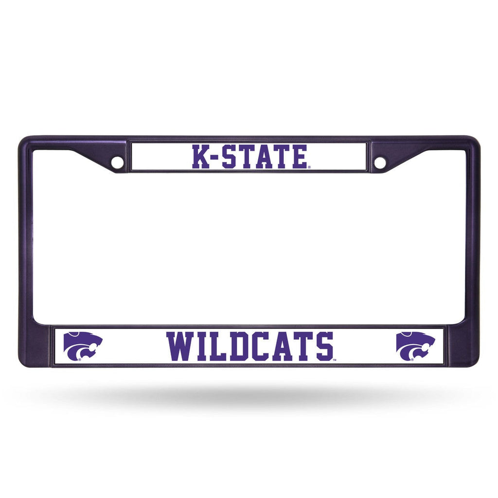 License Frame Metal Kansas State Wildcats License Plate Frame Metal Purple - Special Order 094746965266