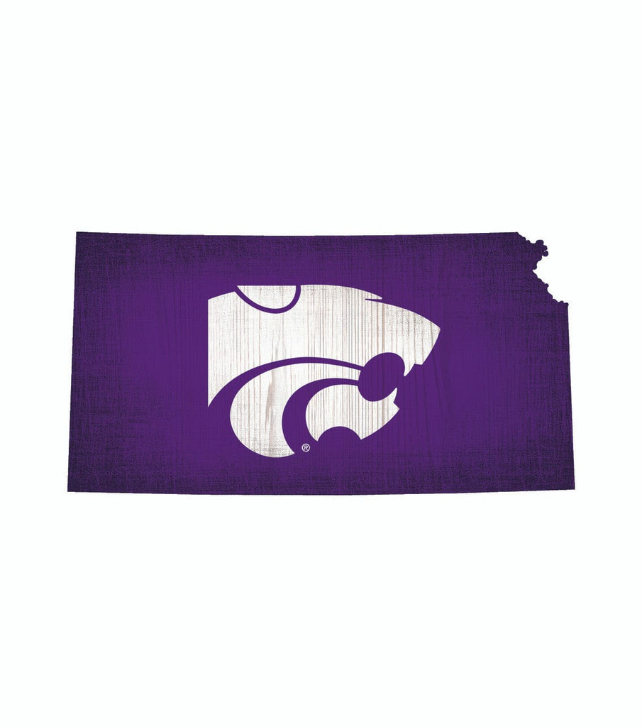 Sign 12 State Shape Kansas State Wildcats Sign Wood 12 Inch Team Color State Shape Designder 878460148798