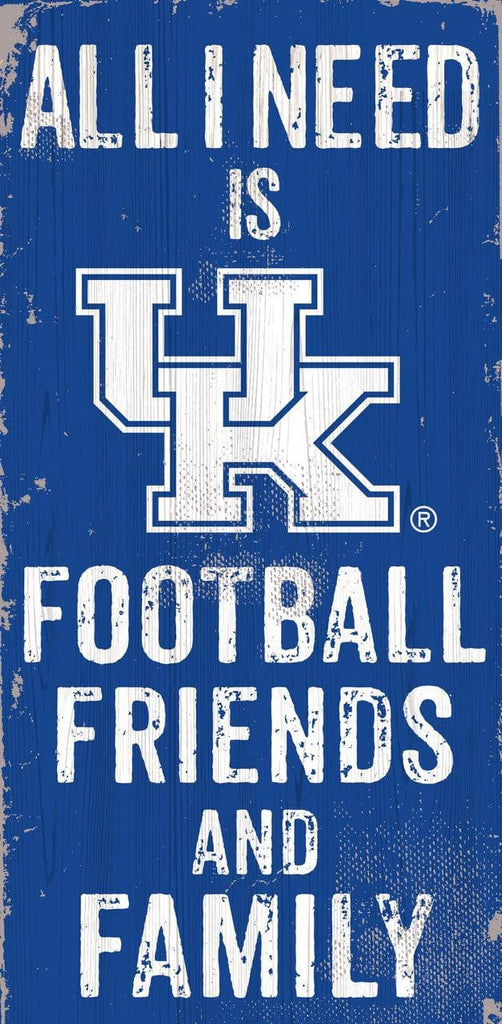 Sign 6x12 Friends and Family Kentucky Wildcats Sign Wood 6x12 Football Friends and Family Design Color - Special Order 878460174346