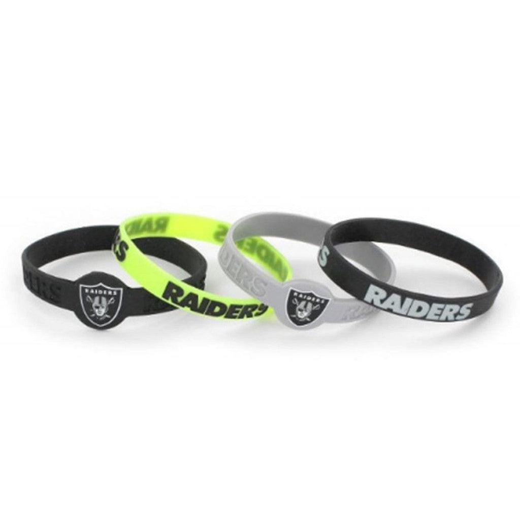 Las Vegas Raiders Las Vegas Raiders Bracelets 4 Pack Silicone 763264346764