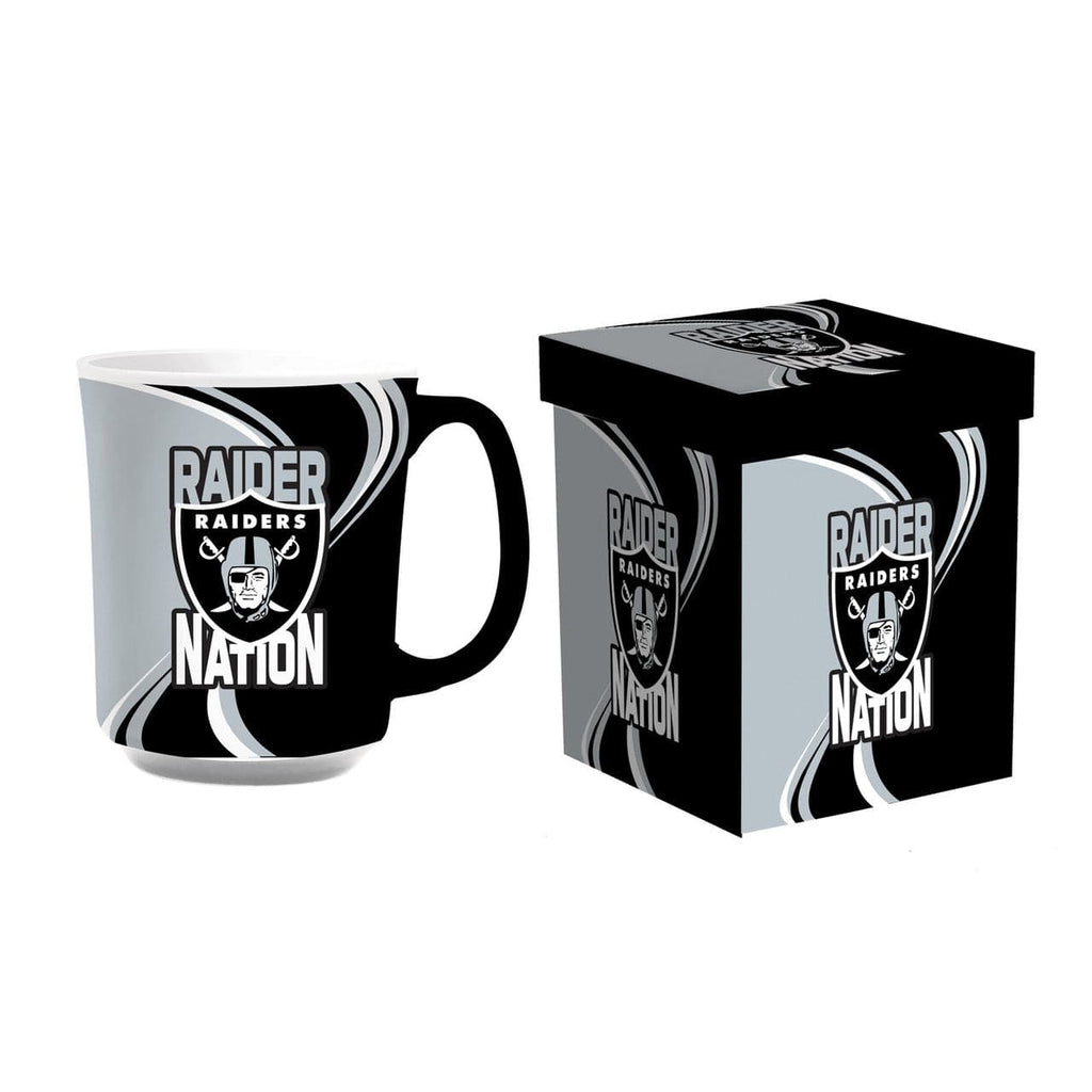 Boxed 14oz Las Vegas Raiders Coffee Mug 14oz Ceramic with Matching Box 801946081098