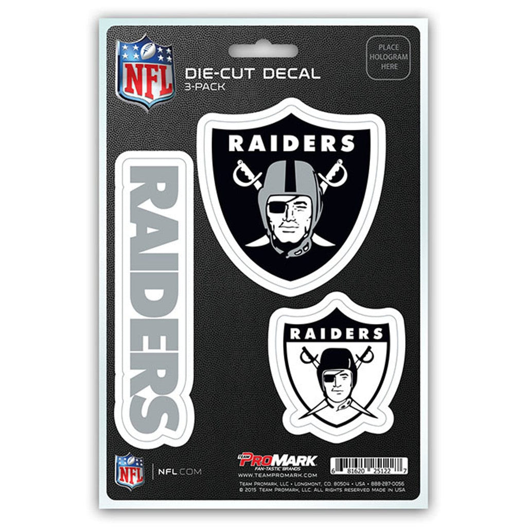 Las Vegas Raiders Las Vegas Raiders Decal Die Cut Team 3 Pack 681620251227