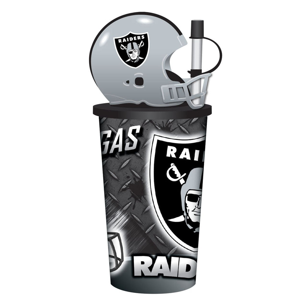 Helmet Cups Las Vegas Raiders Helmet Cup 32oz Plastic with Straw 194688082394