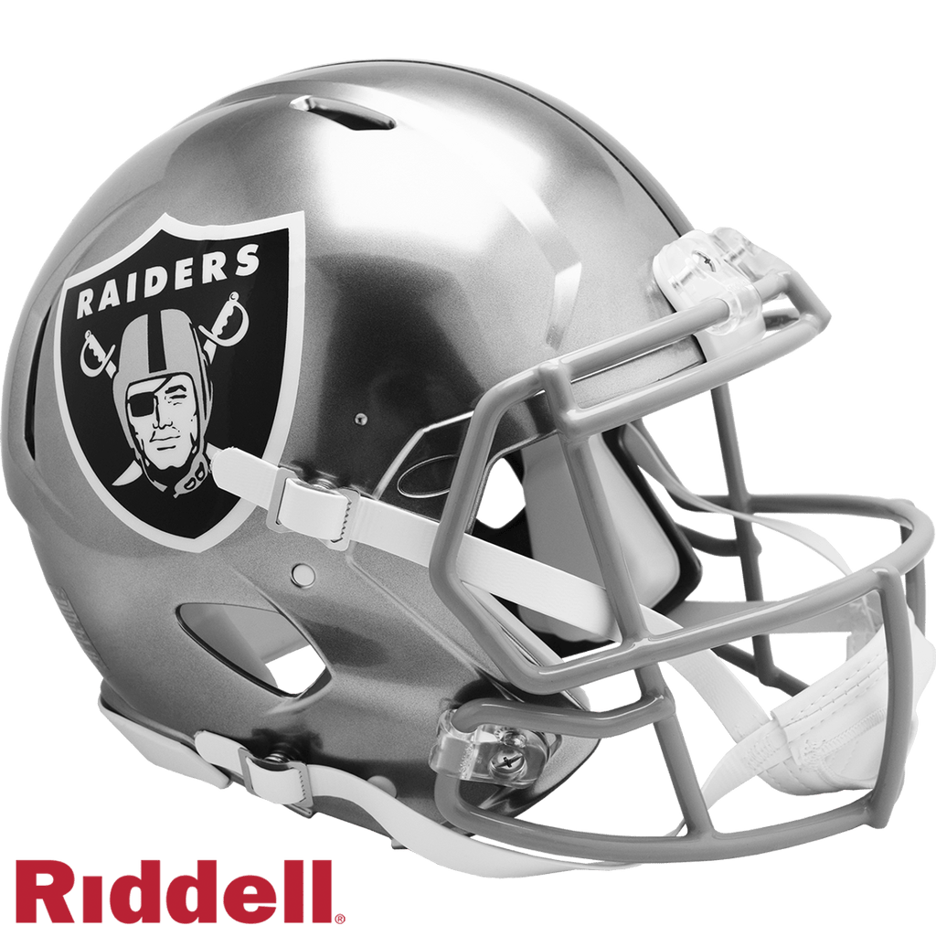 Helmets Full Size Authentic Flash Las Vegas Raiders Helmet Riddell Authentic Full Size Speed Style FLASH Alternate 095855628097