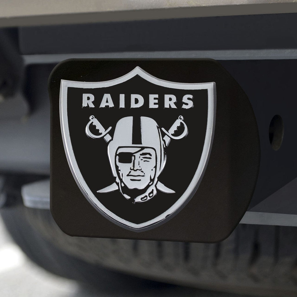 Las Vegas Raiders Las Vegas Raiders Hitch Cover Chrome Emblem on Black - Special Order 842281115727