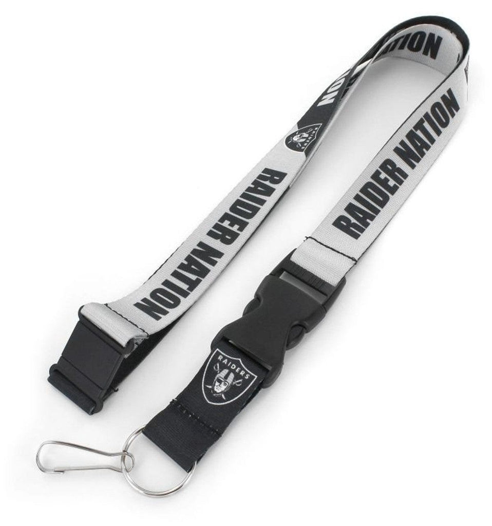 Las Vegas Raiders Las Vegas Raiders Lanyard Breakaway Style Slogan Design 763264723848