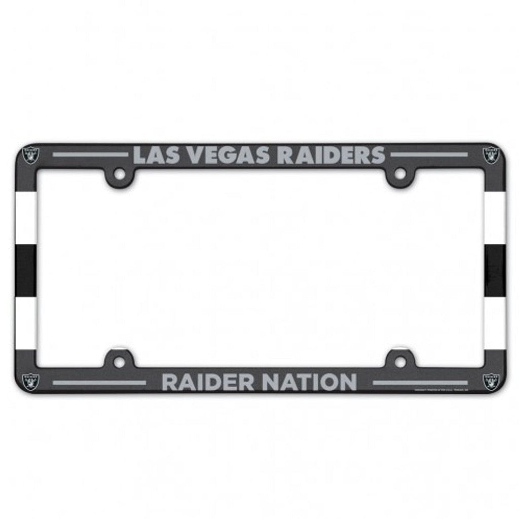 Las Vegas Raiders Las Vegas Raiders License Plate Frame Plastic Full Color Style 032085914095