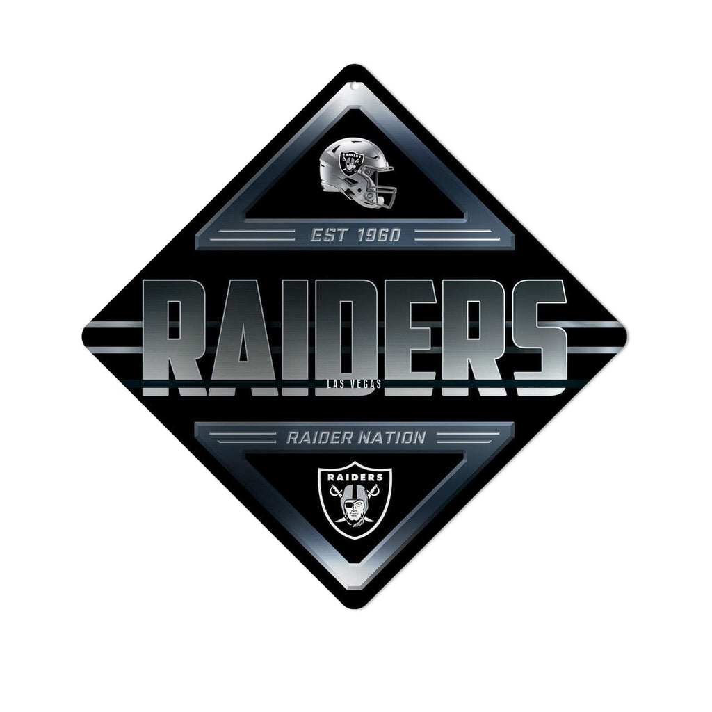 Sign 12x12 Metal Las Vegas Raiders Sign Metal Diamond Shape 611407462454