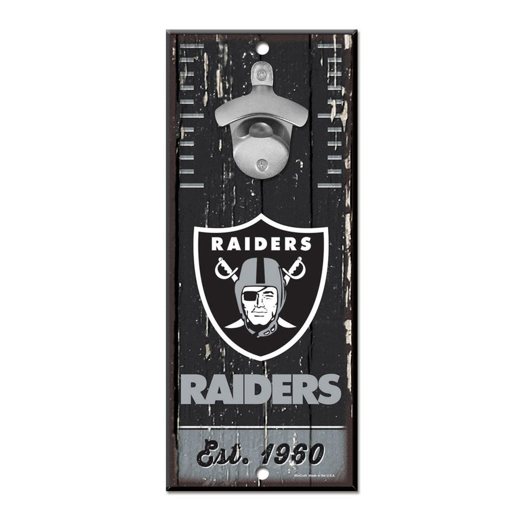 Las Vegas Raiders Las Vegas Raiders Sign Wood 5x11 Bottle Opener 032085592125