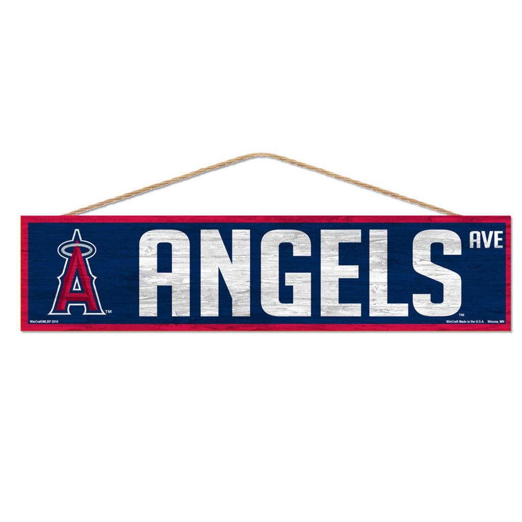 Sign 4x17 Avenue Los Angeles Angels Sign 4x17 Wood Avenue Design 032085720047