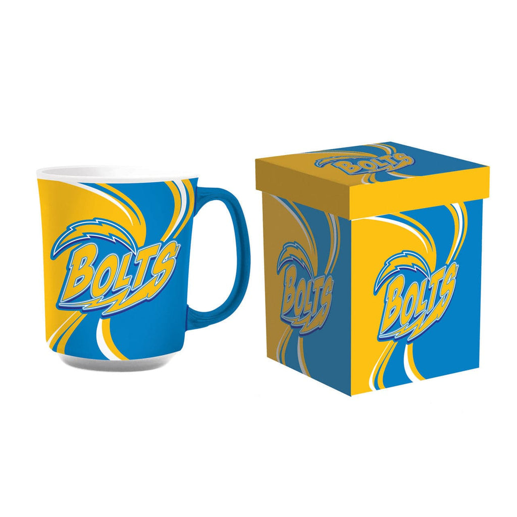 Boxed 14oz Los Angeles Chargers Coffee Mug 14oz Ceramic with Matching Box 801946975816