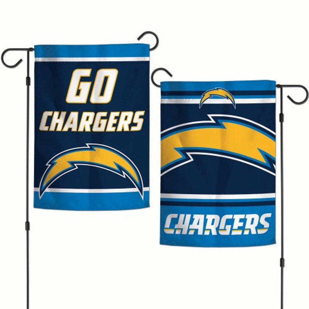 Flags 12x18 Los Angeles Chargers Flag 12x18 Garden Style 2 Sided Slogan Design - Special Order 032085758323