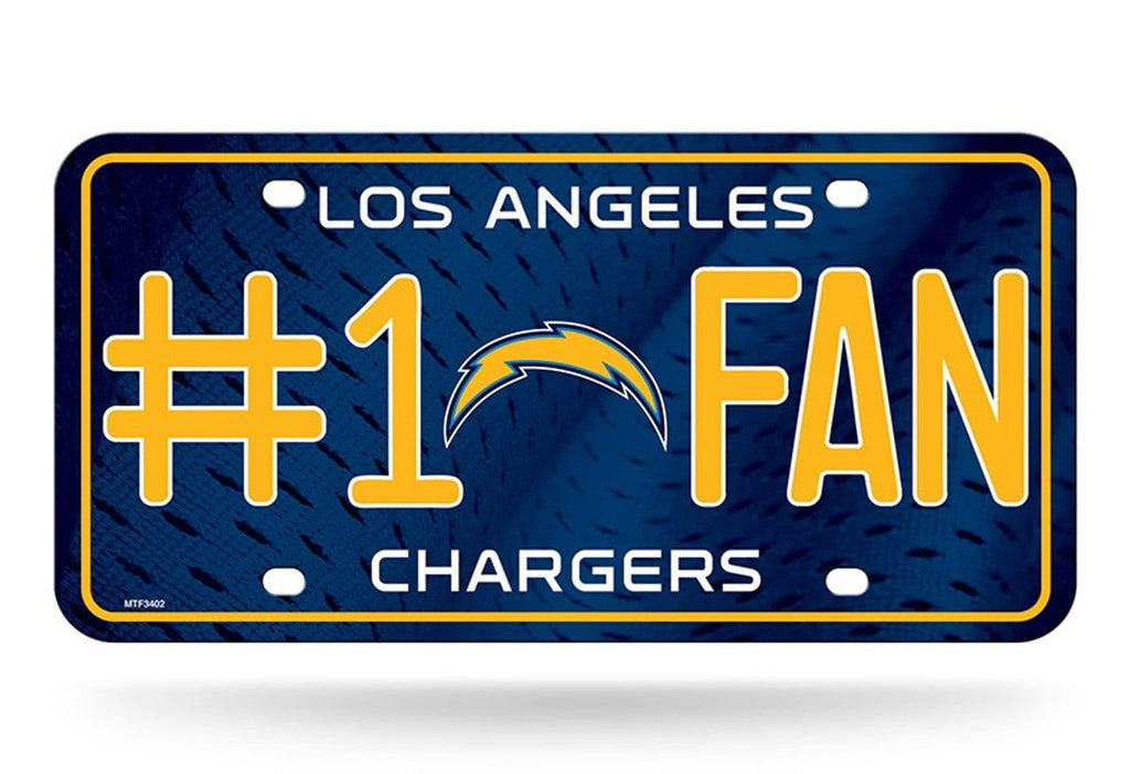 License Plate #1 Fan Los Angeles Chargers License Plate #1 Fan 767345333261