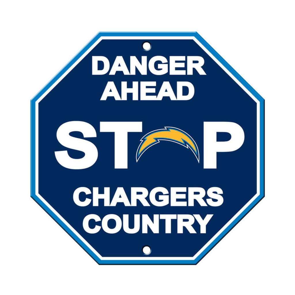 Los Angeles Chargers Los Angeles Chargers Sign 12x12 Plastic Stop Style CO 023245905480