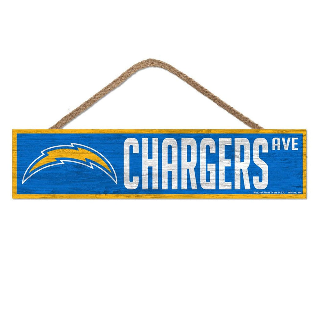 Sign 4x17 Avenue Los Angeles Chargers Sign 4x17 Wood Avenue Design 032085929402