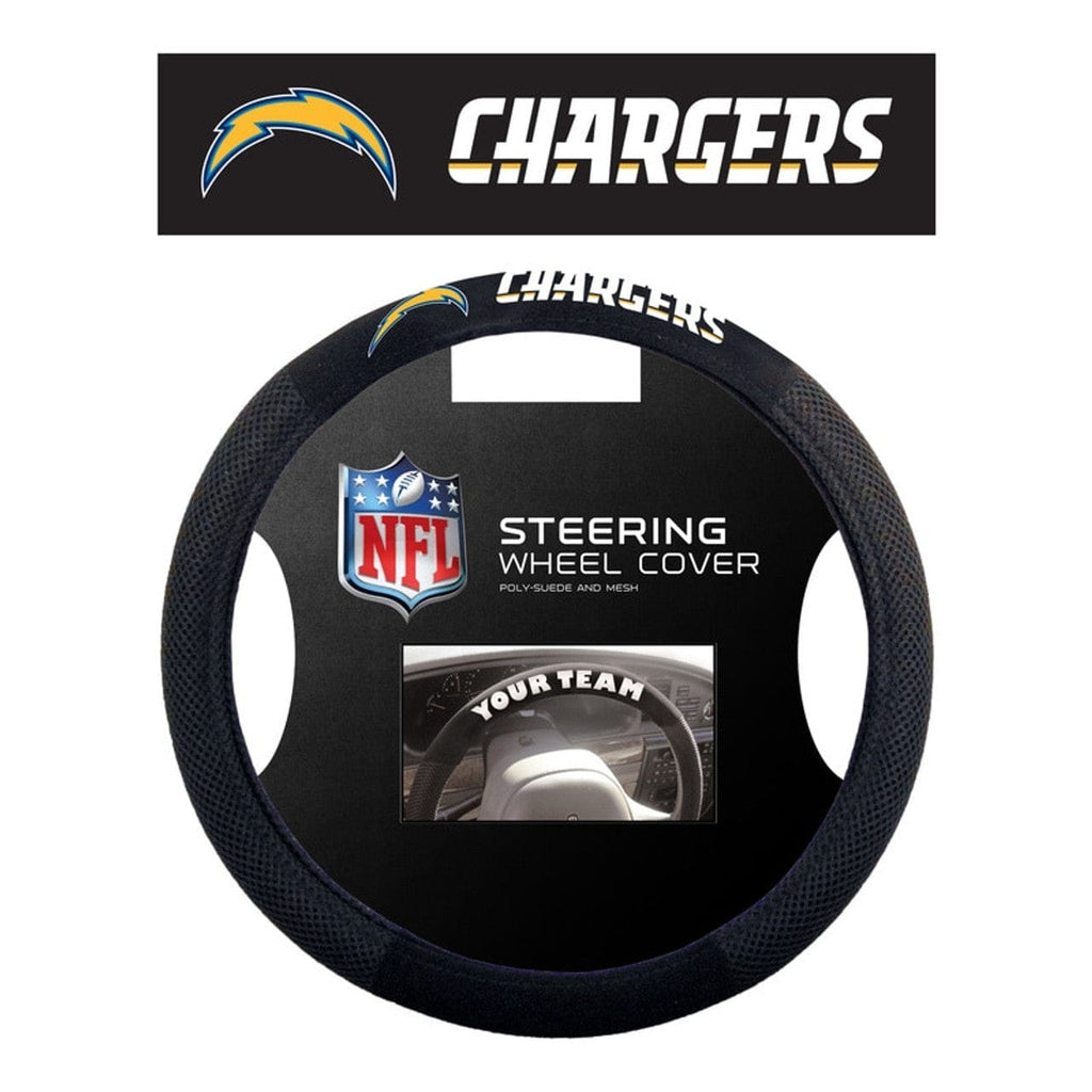 Los Angeles Chargers Los Angeles Chargers Steering Wheel Cover Mesh Style CO 023245985482