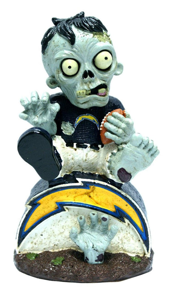 NFL Legacy Teams Los Angeles Chargers Zombie Figurine On Logo CO 887849295503
