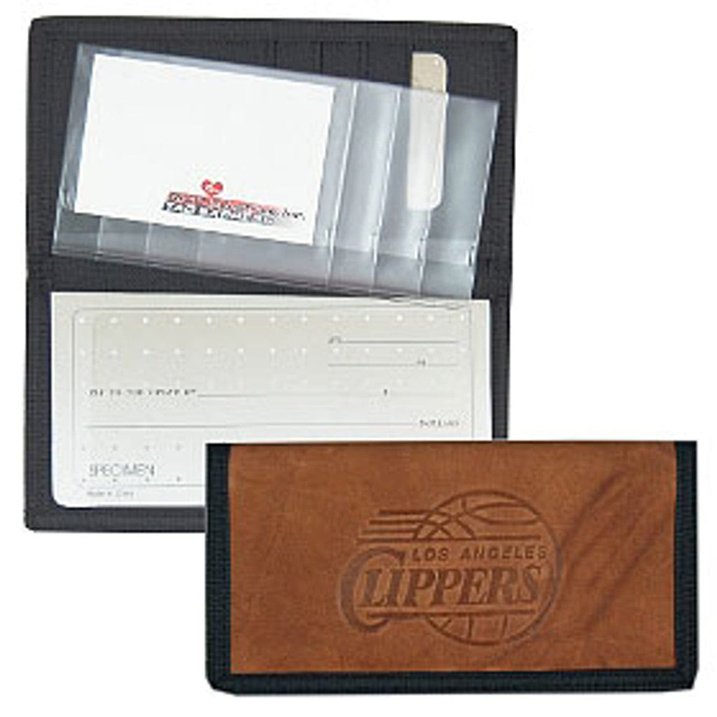 Los Angeles Clippers Los Angeles Clippers Checkbook Cover Leather/Nylon Embossed CO 024994546139