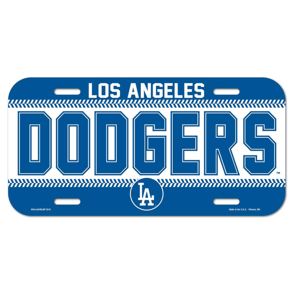 License Plate Plastic Los Angeles Dodgers License Plate 032085869234