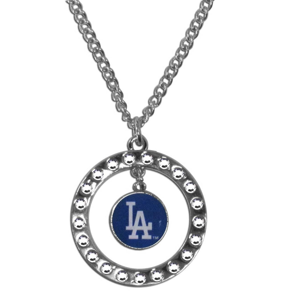 Los Angeles Dodgers Los Angeles Dodgers Necklace Chain Rhinestone Hoop CO 754603275135