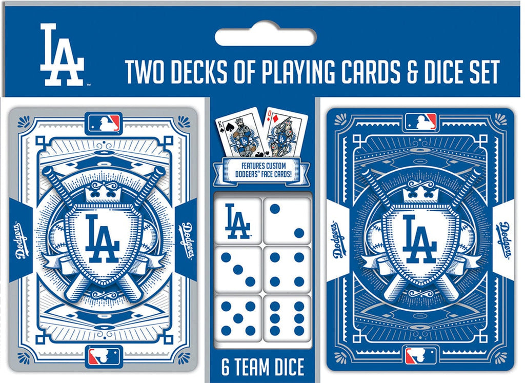 Playing Cards and Dice Set Los Angeles Dodgers Playing Cards and Dice Set 705988013331