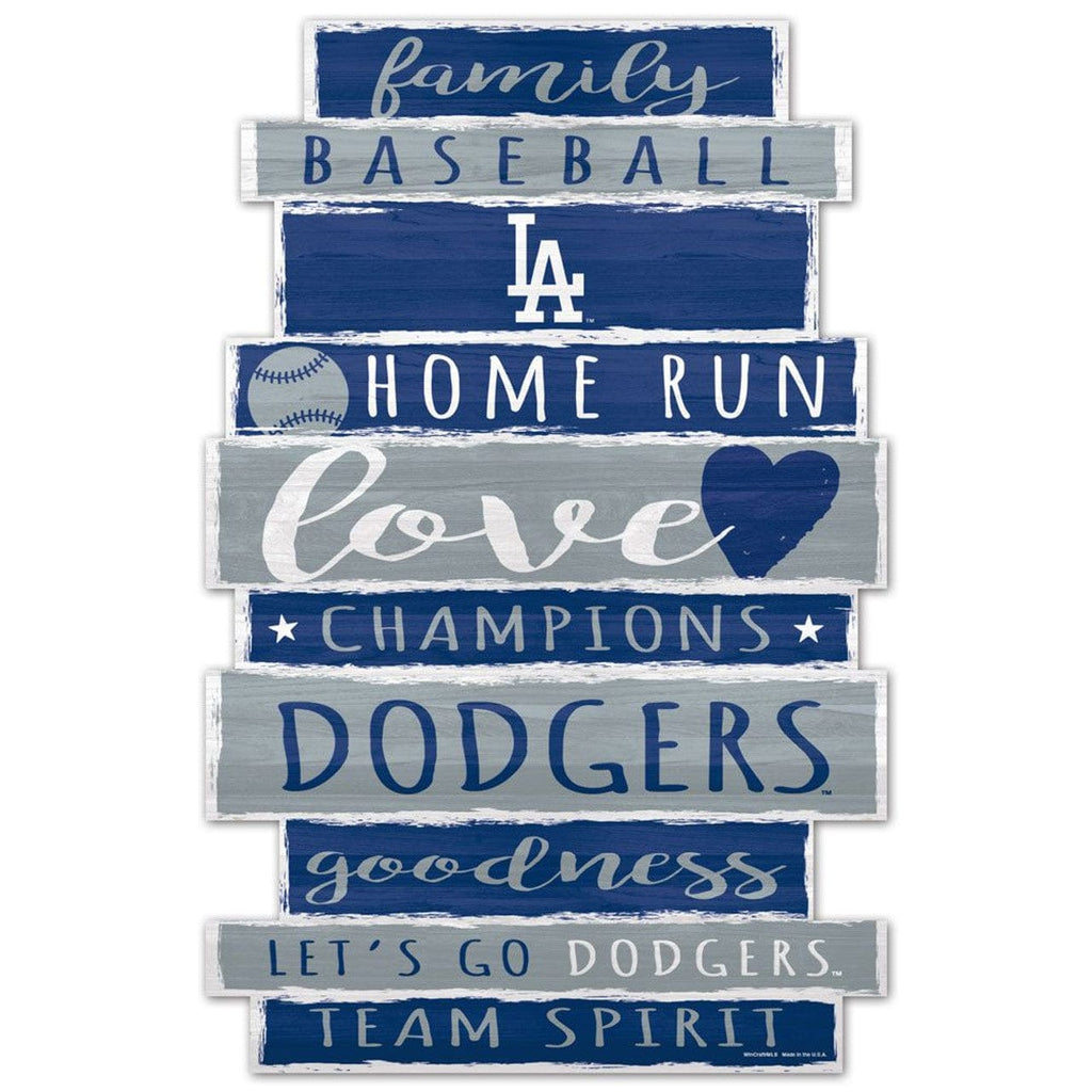 Sign 11x17 Established Home Los Angeles Dodgers Sign 11x17 Wood Family Word Design 032085622747