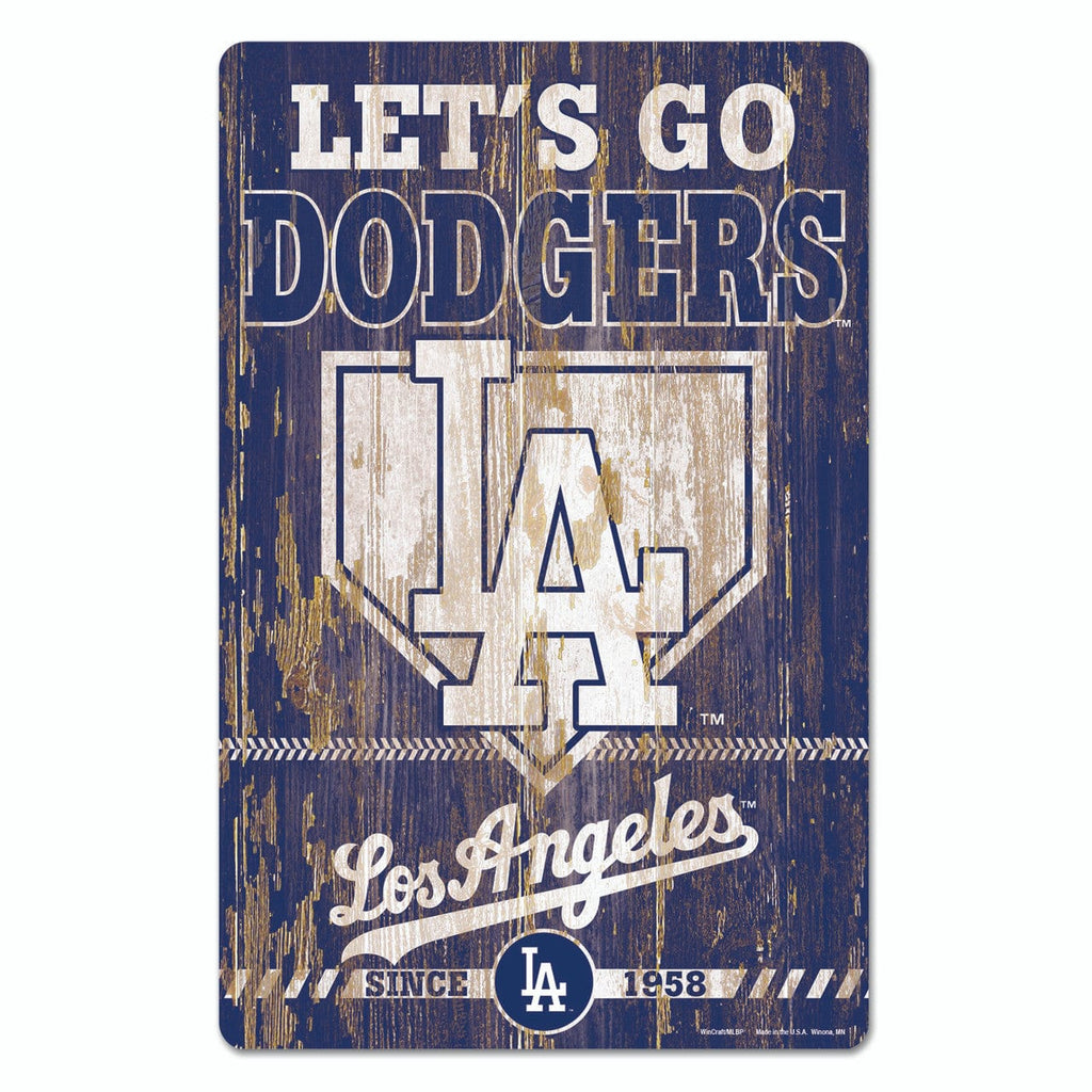 Sign 11x17 Slogan Los Angeles Dodgers Sign 11x17 Wood Slogan Design 032085695598