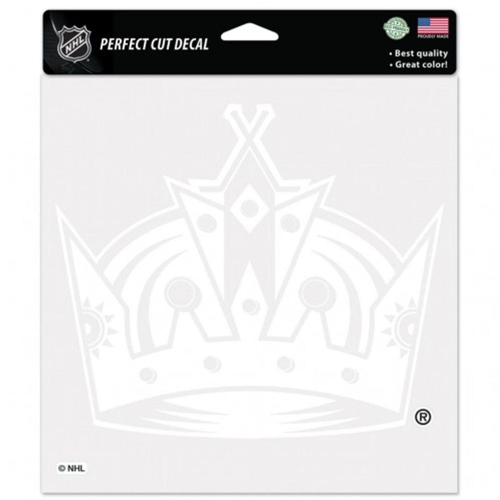 Decal 8x8 Perfect Cut White Los Angeles Kings Decal 8x8 Perfect Cut White 032085296290