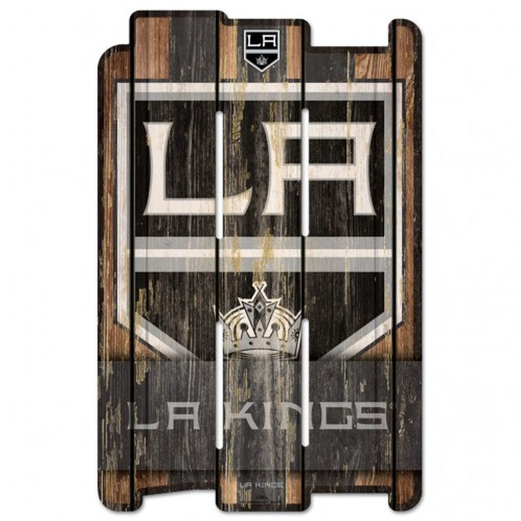 Sign 11x17 Fence Los Angeles Kings Sign 11x17 Wood Fence Style - Special Order 032085198297