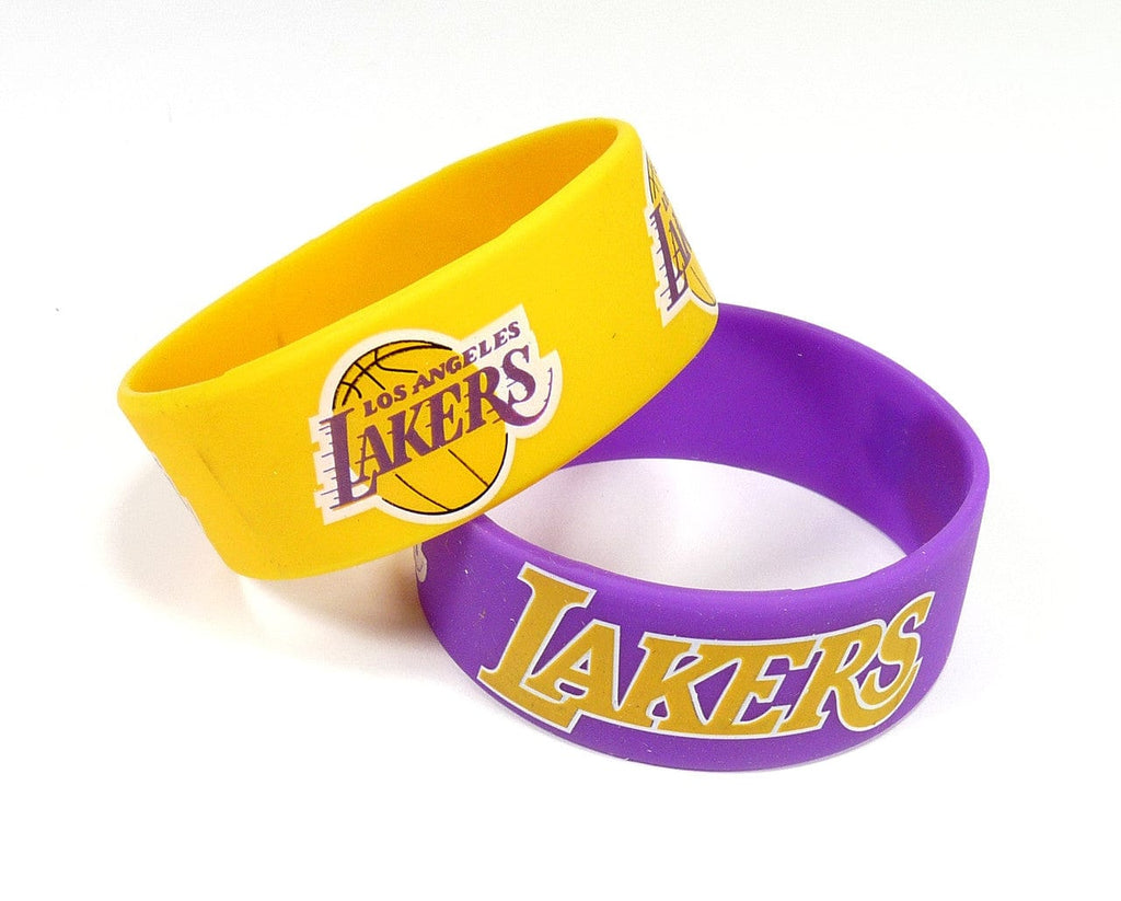 Jewelry Bracelets 2 Packs Los Angeles Lakers Bracelets 2 Pack Wide 763264224321