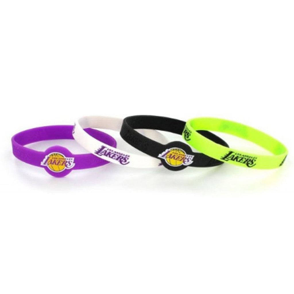 Jewelry Bracelets 4 Packs Los Angeles Lakers Bracelets 4 Pack Silicone 763264421287