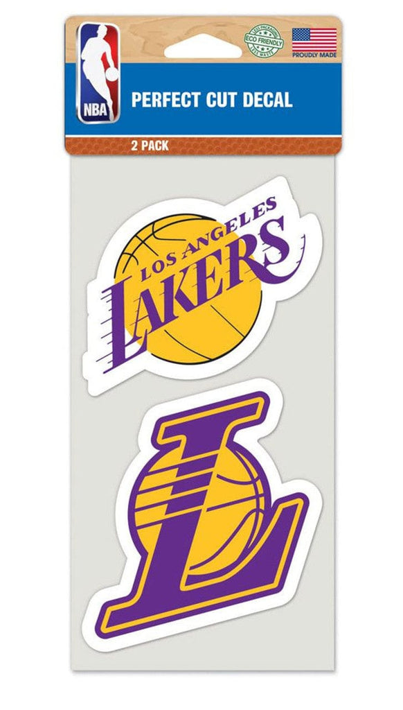 Decal 4x4 Perfect Cut Set of 2 Los Angeles Lakers Decal 4x4 Perfect Cut Set of 2 032085483133