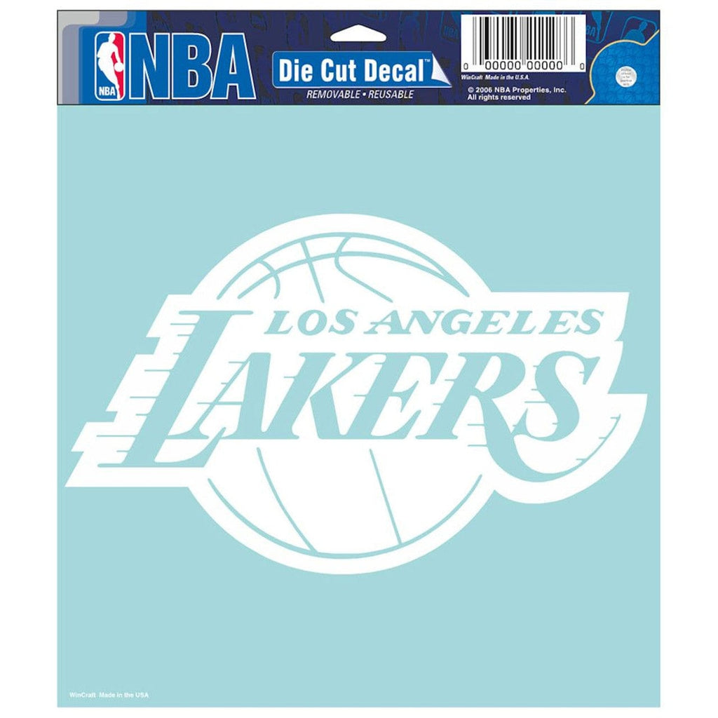 Decal 8x8 Perfect Cut White Los Angeles Lakers Decal 8x8 Die Cut White 032085295903