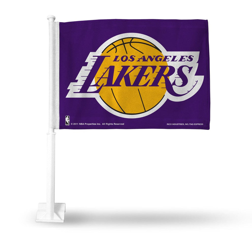 Car Flags Los Angeles Lakers Flag Car Style Purple 094746237424