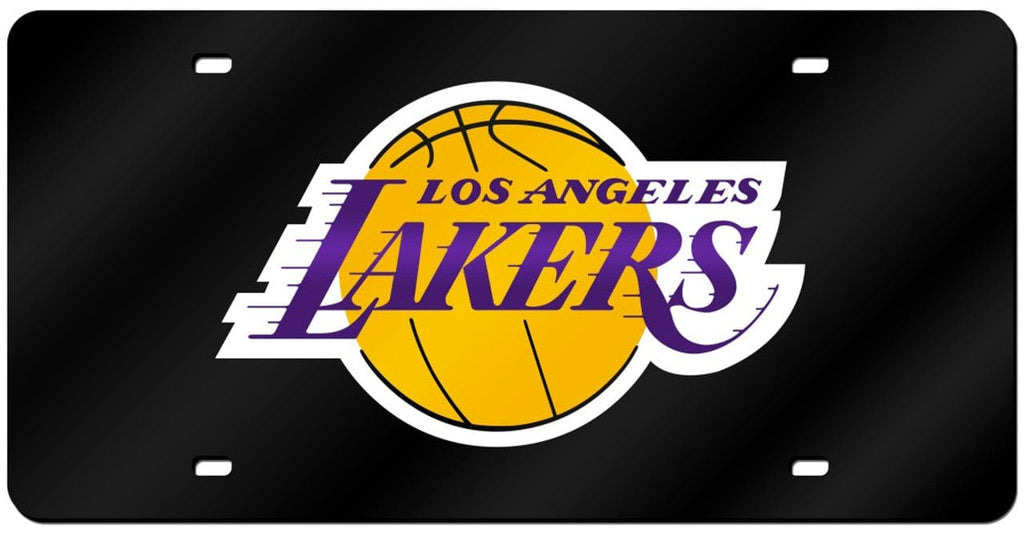 License Plate Laser Cut Los Angeles Lakers License Plate Laser Cut Black 094746335472