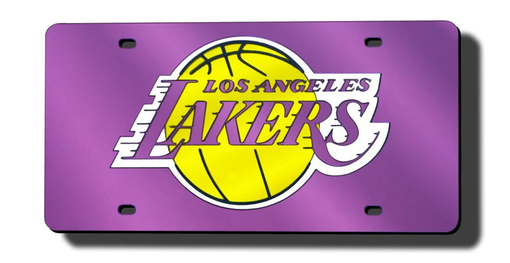 License Plate Laser Cut Los Angeles Lakers License Plate Laser Cut Light Purple 094746286934