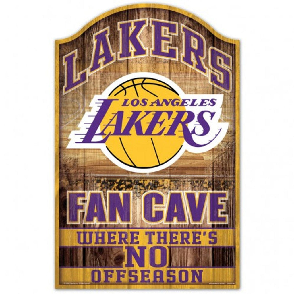 Sign 11x17 Fan Cave Los Angeles Lakers Sign 11x17 Wood Fan Cave Design 032085383938