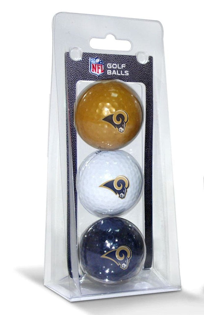 Golf Balls 3 Pack Los Angeles Rams 3 Pack of Golf Balls - Special Order 637556325051