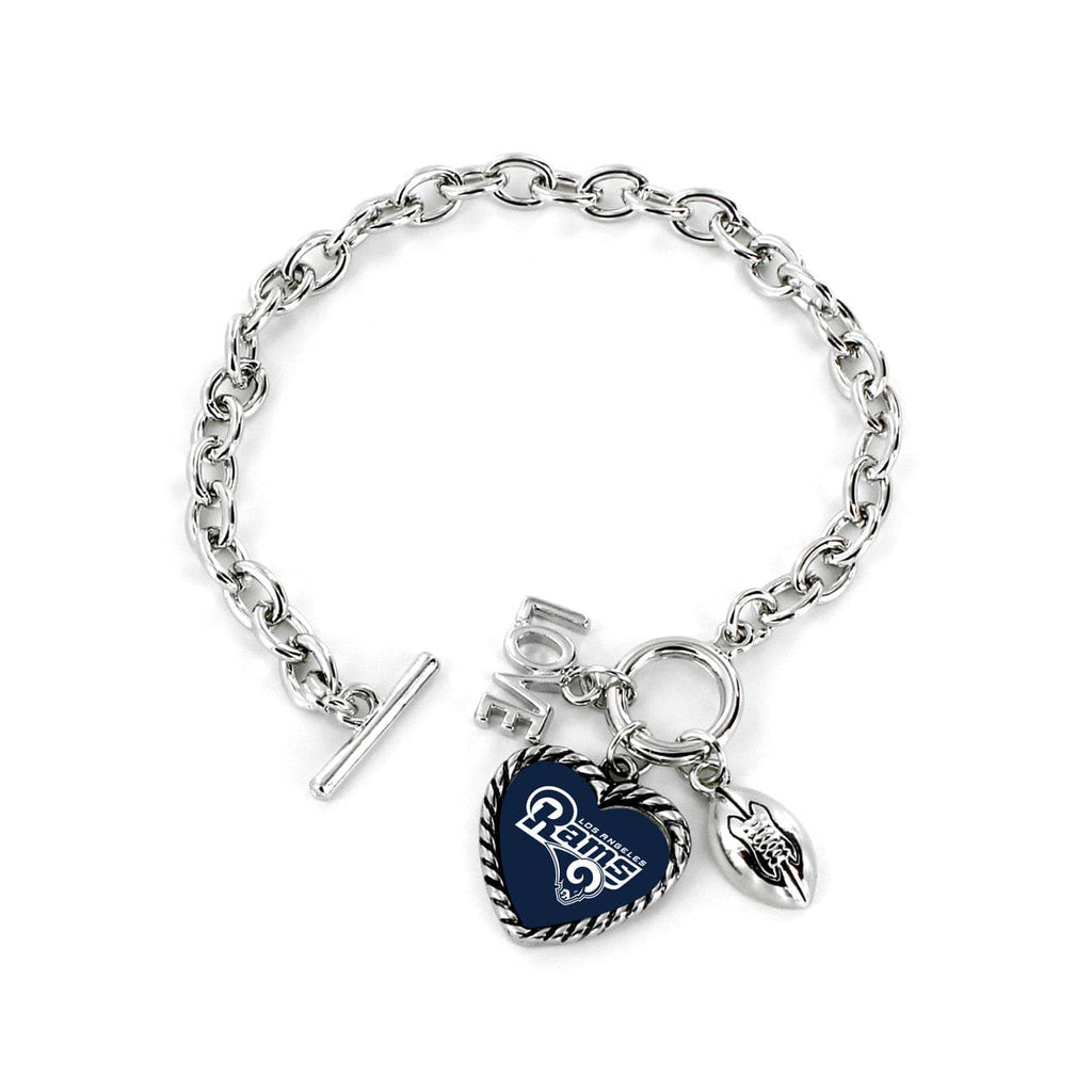 Jewelry Bracelet Charmed Los Angeles Rams Bracelet Charmed Sport Love Football 763264779531