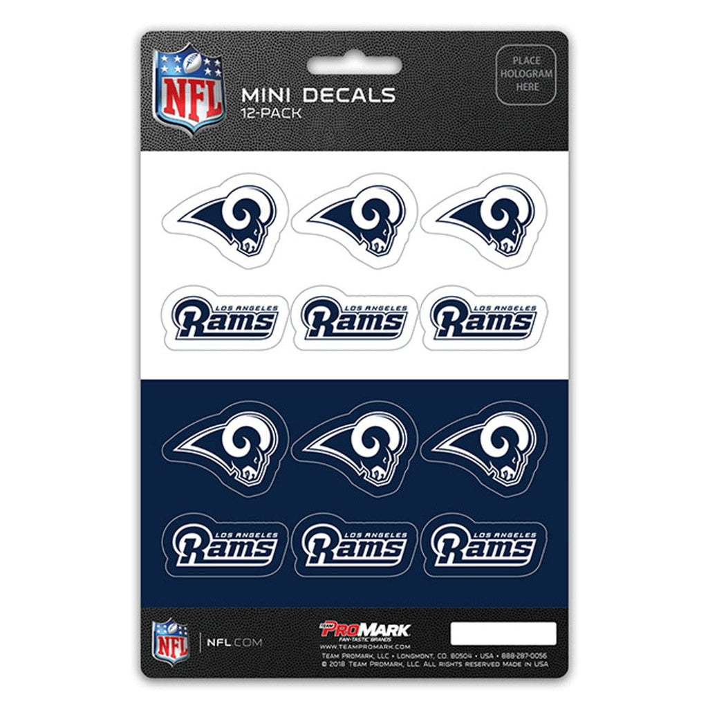 Decal Set Mini 12 Pack Los Angeles Rams Decal Set Mini 12 Pack 681620911282