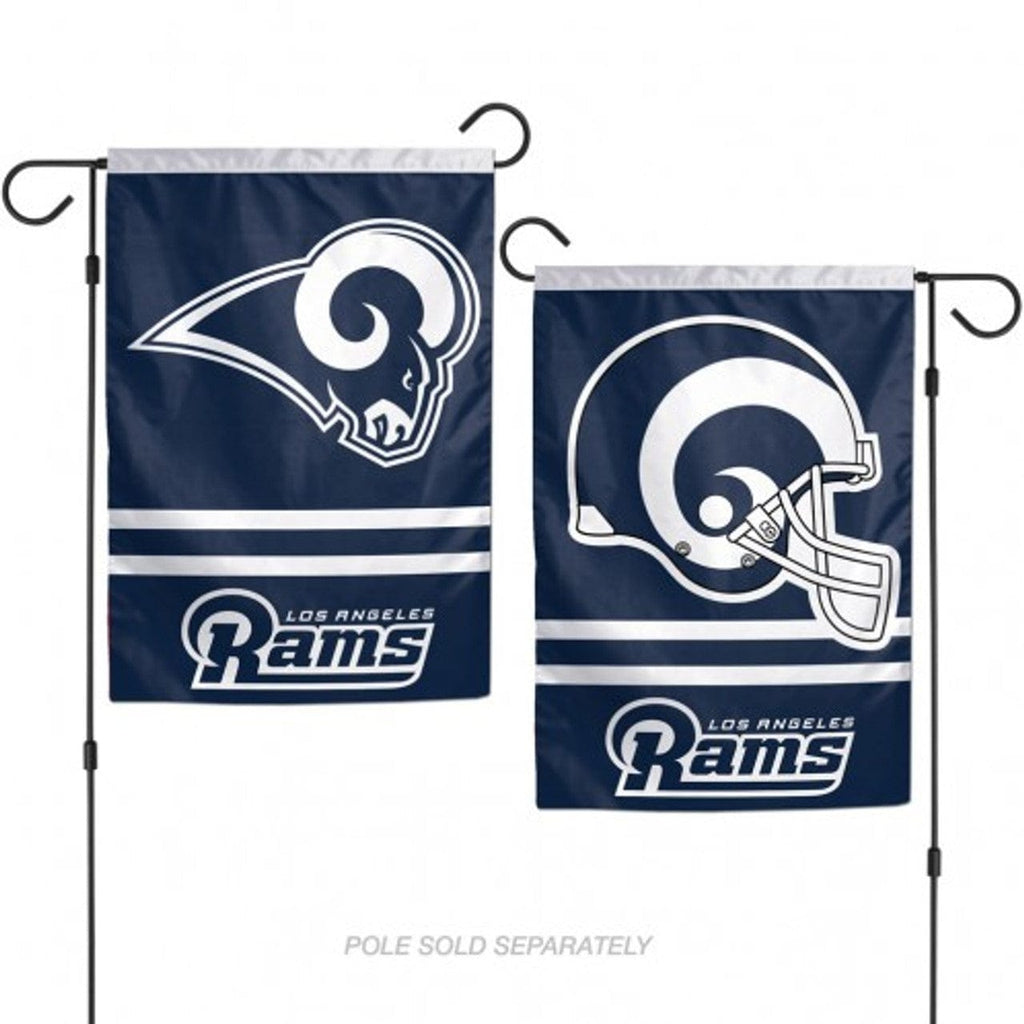 Flags 12x18 Los Angeles Rams Flag 12x18 Garden Style 2 Sided 032085083821