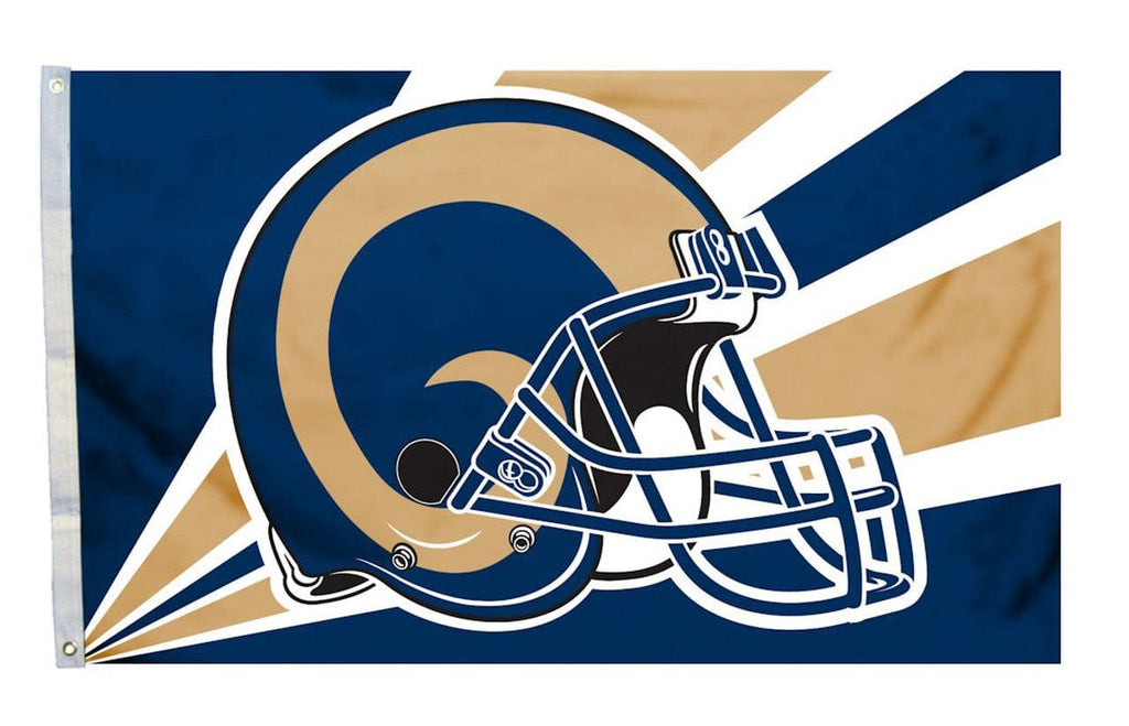 Flag 3x5 Los Angeles Rams Flag 3x5 Helmet Design - Special Order 023245942416