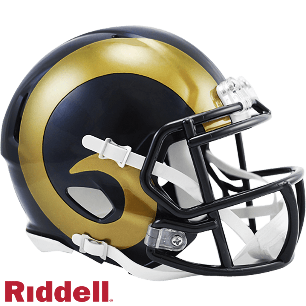 Throwback Speed Helmets Los Angeles Rams Helmet Riddell Replica Mini Speed Style 2000-2016 T/B 095855991344