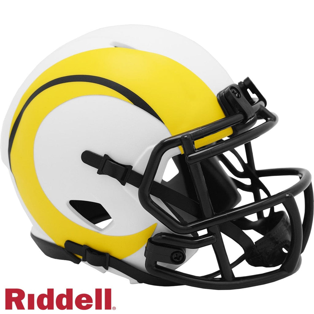 Helmets Mini Lunar Los Angeles Rams Helmet Riddell Replica Mini Speed Style Lunar Eclipse Alternate 095855609713